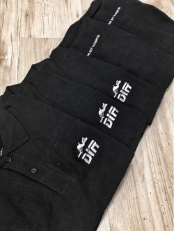 Polo Shirt, Black. Unisex